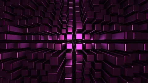 4K Seamless loop metallic cubic terrain Stock-Footage 124804390