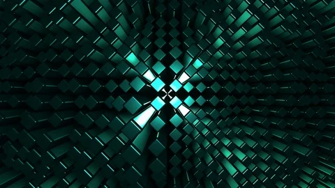 4K Seamless loop metallic cubic terrain Stock-Footage 124804400