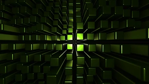 4K Seamless loop metallic cubic terrain Stock-Footage 124804443