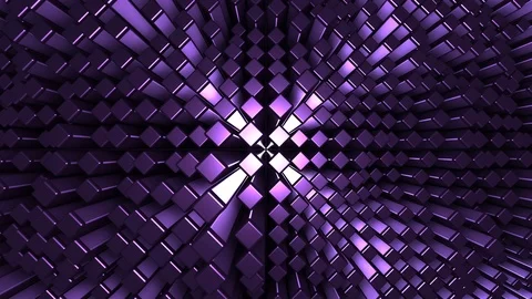 4K Seamless loop metallic cubic terrain Stock-Footage 124804515