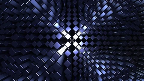 4K Seamless loop metallic cubic terrain Stock-Footage 124804664