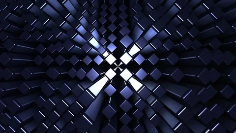 4K Seamless loop metallic cubic terrain Stock-Footage 124804797