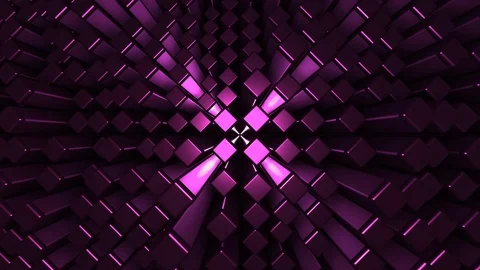4K Seamless loop metallic cubic terrain Stock-Footage 124804843