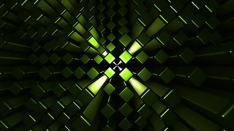 4K Seamless loop metallic cubic terrain Stock-Footage 124804852