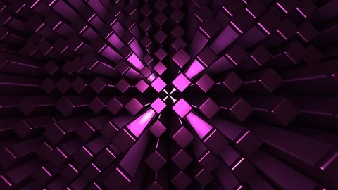 4K Seamless loop metallic cubic terrain Stock-Footage 124804958