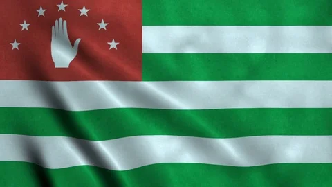 4K Seamless Loopable Flag of Abkhazia Video stock 80824519
