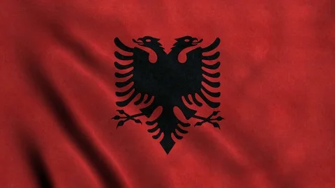 4K Seamless Loopable Flag of Albania Video stock 80853847