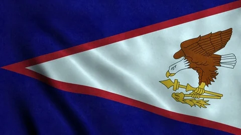 4K Seamless Loopable Flag of American Samoa Video stock 80853885