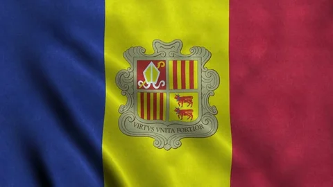 4K Seamless Loopable Flag of Andorra Video stock 80853880
