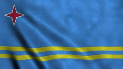 4K Seamless Loopable Flag of Aruba Video stock 80857930