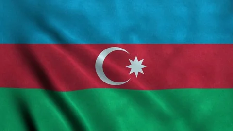 4K Seamless Loopable Flag of Azerbaijan Stock Footage 80857896