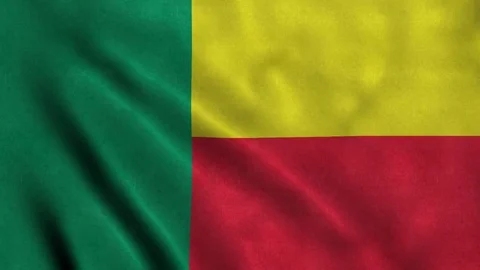 4K Seamless Loopable Flag of Benin Video stock 80903729