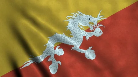 4K Seamless Loopable Flag of Bhutan Stock Footage 80903847