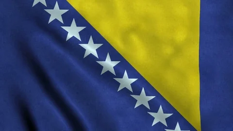 4K Seamless Loopable Flag of Bosnia and Herzegovina Video stock 80903769