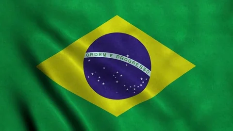 4K Seamless Loopable Flag of Brazil Stock Footage 80904715