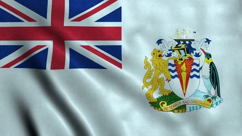4K Seamless Loopable Flag of British Antarctic Territory Stock Footage 80904785