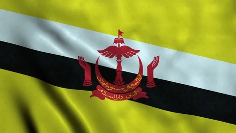 4K Seamless Loopable Flag of Brunei Stock Footage 80904801