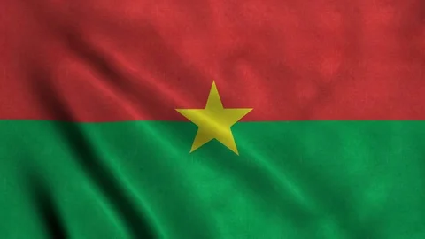4K Seamless Loopable Flag of Burkina Faso Video stock 80904727