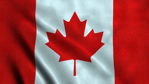 4K Seamless Loopable Flag of Canada Stock Footage 80909541