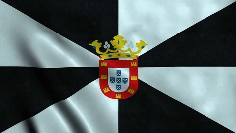 4K Seamless Loopable Flag of Ceuta Stock Footage 80910419