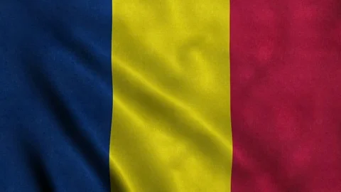 4K Seamless Loopable Flag of Chad Video stock 80910368