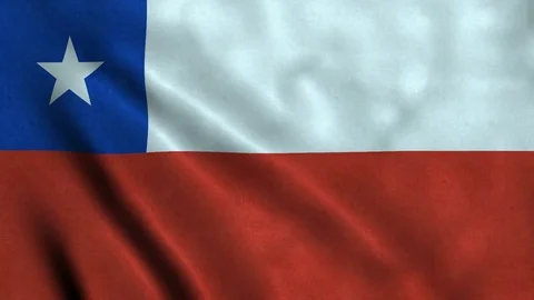 4K Seamless Loopable Flag of Chile Video stock 80910703