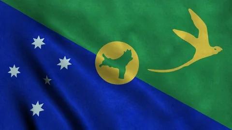4K Seamless Loopable Flag of Christmas Island Stock Footage 80911515