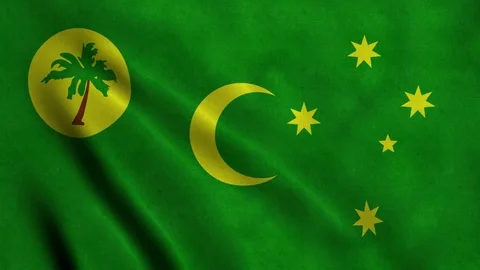 4K Seamless Loopable Flag of Cocos Islands Video stock 80911643