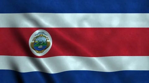 4K Seamless Loopable Flag of Costa Rica Stock Footage 80912484