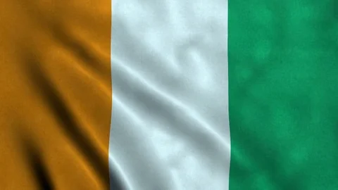 4K Seamless Loopable Flag of Côte d'Ivoire Stock Footage 80912843