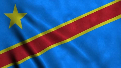 4K Seamless Loopable Flag of Democratic Republic of the Congo Stock Footage 80921476