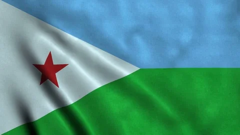 4K Seamless Loopable Flag of Djibouti Stock Footage 80922003