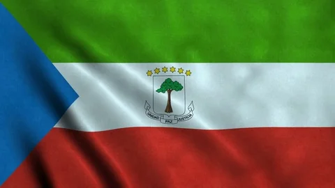4K Seamless Loopable Flag of Equatorial Guinea Video stock 80922978