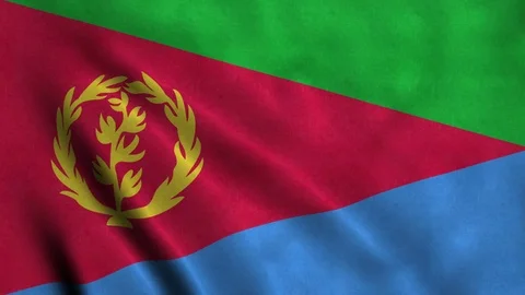 4K Seamless Loopable Flag of Eritrea Stock Footage 80923011