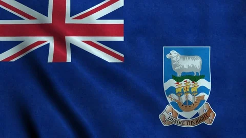 4K Seamless Loopable Flag of Falkland Islands Stock Footage 80925432