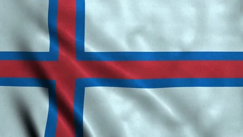 4K Seamless Loopable Flag of Faroe Islands Stock Footage 80925326