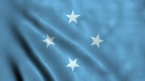 4K Seamless Loopable Flag of Federated States of Micronesia Video stock 80925319
