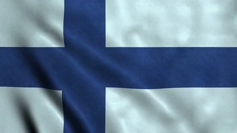 4K Seamless Loopable Flag of Finland Video stock 80925282