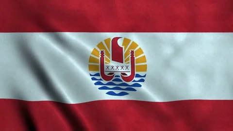 4K Seamless Loopable Flag of French Polynesia Video stock 80925325