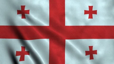4K Seamless Loopable Flag of Georgia Stock Footage 80926644
