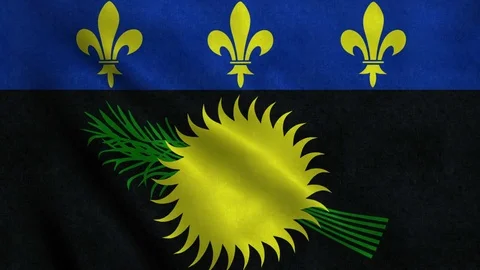 4K Seamless Loopable Flag of Guadeloupe Video stock 80927055