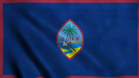 4K Seamless Loopable Flag of Guam Stock Footage 80928089