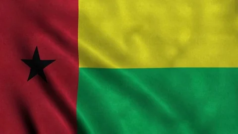 4K Seamless Loopable Flag of Guinea-Bisseau Stock Footage 80928103