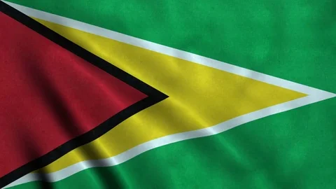 4K Seamless Loopable Flag of Guyana Stock Footage 80928116