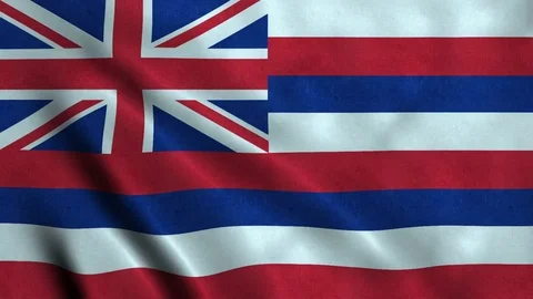 4K Seamless Loopable Flag of Hawaii Stock Footage 80928155