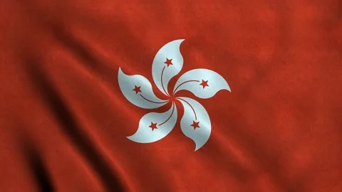 4K Seamless Loopable Flag of HongKong Video stock 80928635