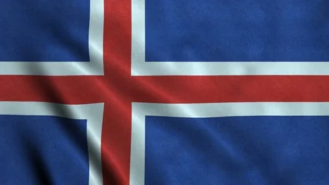 4K Seamless Loopable Flag of Iceland Video stock 80929407
