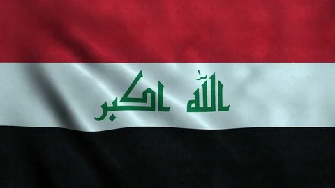 4K Seamless Loopable Flag of Iraq Video stock 80929573