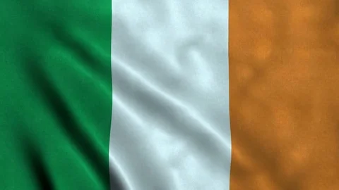 4K Seamless Loopable Flag of Ireland Stock Footage 80929451