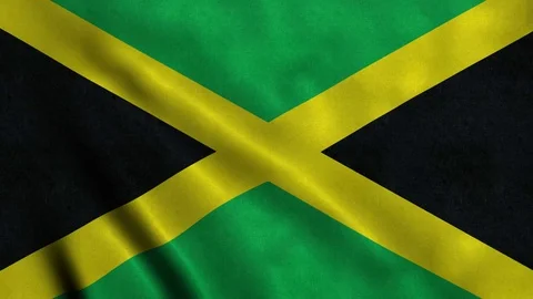 4K Seamless Loopable Flag of Jamaica Stock Footage 80930772